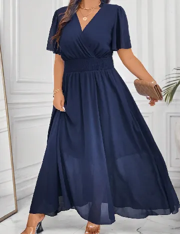 Rochie lunga SHEIN CURVE, bleumarin Albastru