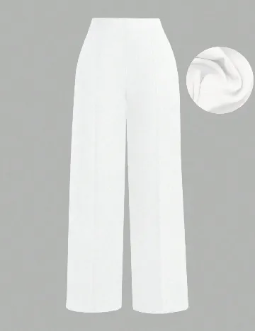 Pantaloni SHEIN CURVE, alb Alb