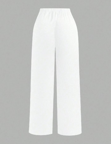 Pantaloni SHEIN CURVE, alb