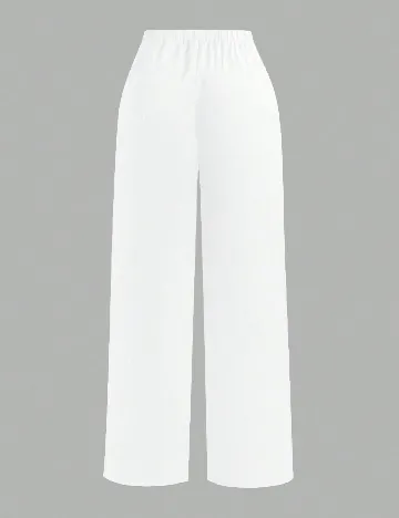Pantaloni SHEIN CURVE, alb Alb