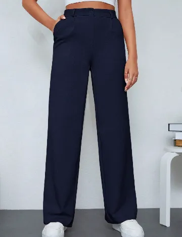 Pantaloni SHEIN, bleumarin Albastru