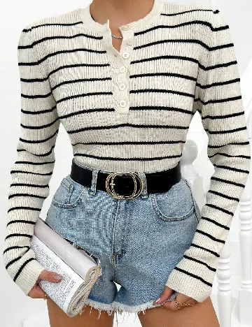 Bluza SHEIN, ecru Alb
