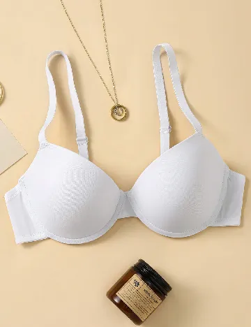 Sutien SHEIN, alb Alb