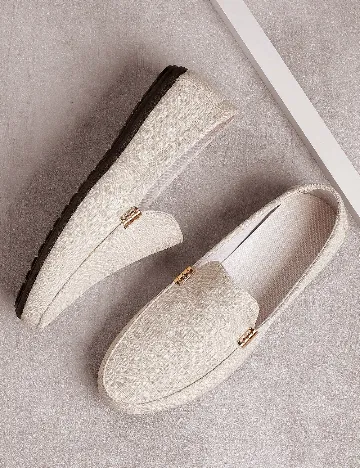 Mocasini SHEIN, bej Crem