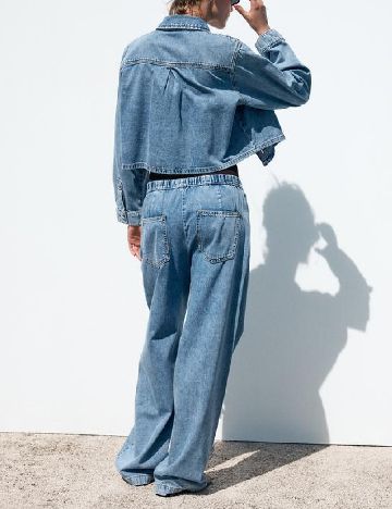 Pantaloni Zara, albastru