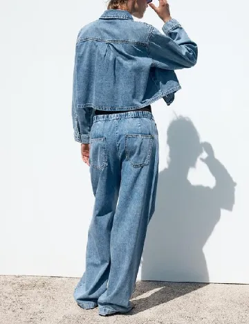 Pantaloni Zara, albastru Albastru