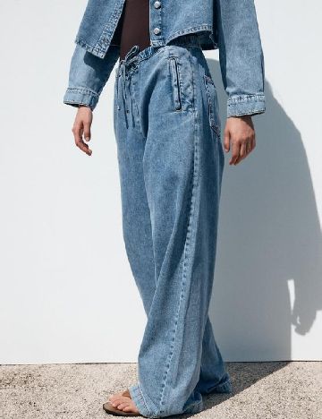 Pantaloni Zara, albastru