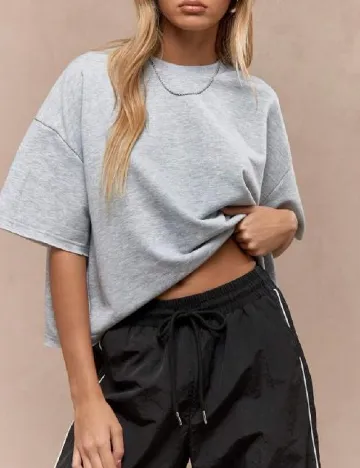 Tricou Missguided, gri Gri