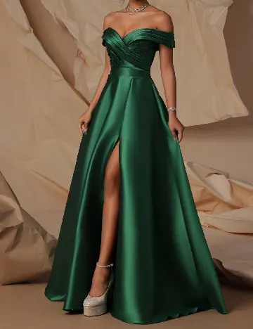 Rochie lunga SHEIN, verde Verde