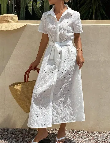 Rochie medie SHEIN, alb Alb