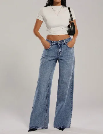 Blugi Forever 21, albastru Albastru