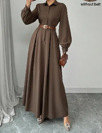 Rochie lunga SHEIN, maro Maro