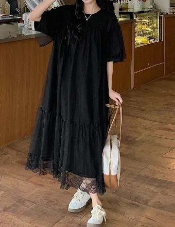 Rochie medie Dazy, negru Negru