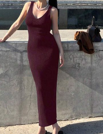 Rochie lunga SHEIN, pruna