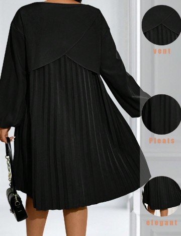 Rochie scurta Romwe Plus Size, negru
