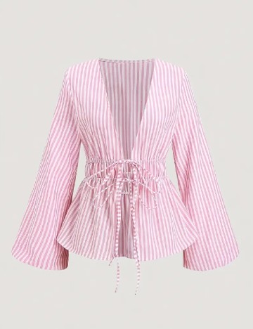 Bluza SHEIN, roz/alb