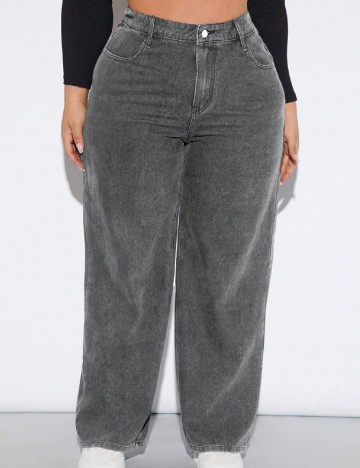 Blugi SHEIN CURVE, gri