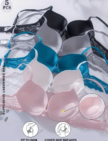 Set sutiene 5 bucati SHEIN, mix culori Mix culori