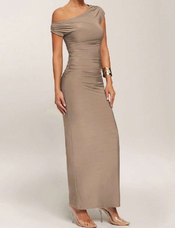 Rochie lunga Silquee, gri