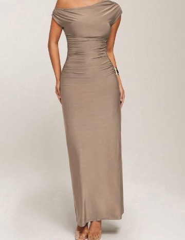 Rochie lunga Silquee, gri