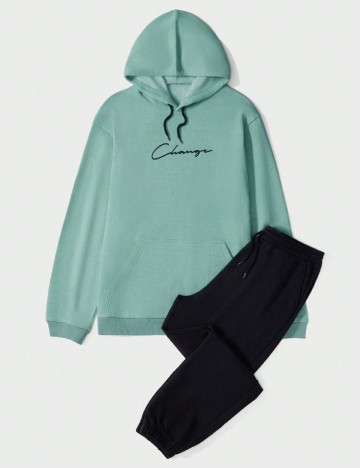 Compleu SHEIN, negru/verde