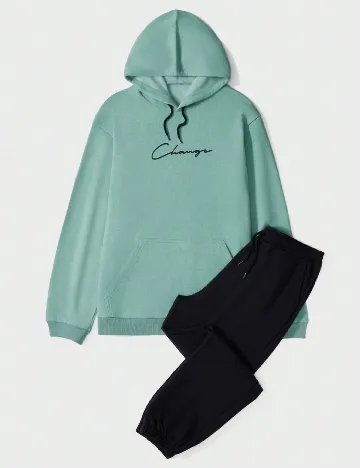 Compleu SHEIN, negru/verde Negru