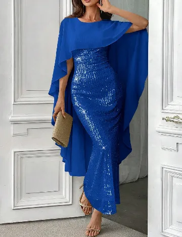 Rochie lunga SHEIN, albastru Albastru
