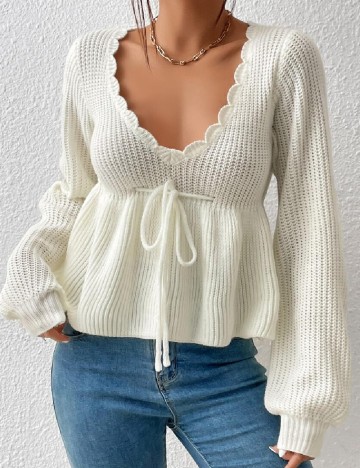 Pulover SHEIN, alb