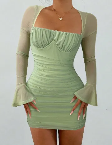 Rochie scurta SHEIN, verde deschis Verde