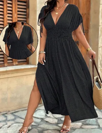 Rochie lunga SHEIN CURVE, negru Negru