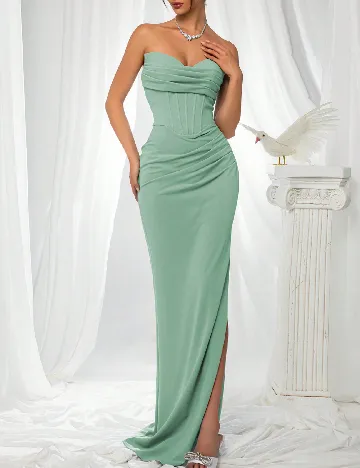 Rochie lunga SHEIN, verde Verde