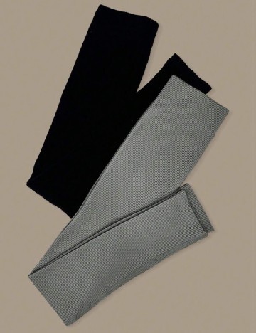 Set colanti 2 perechi SHEIN, gri/negru