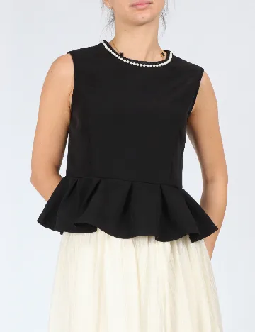 Compleu Dazy, negru/ecru Negru