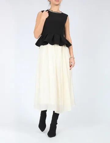 Compleu Dazy, negru/ecru Negru