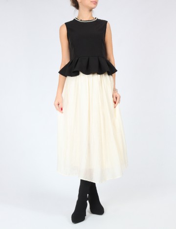 Compleu Dazy, negru/ecru