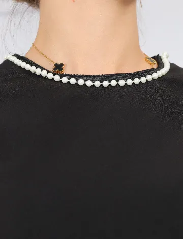 Compleu Dazy, negru/ecru Negru