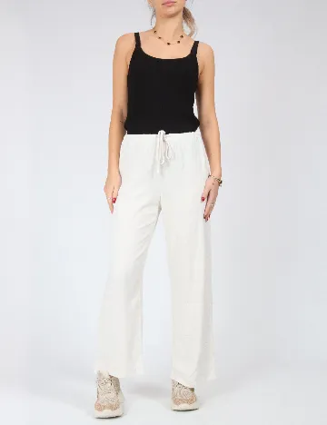 Pantaloni SHEIN, ecru Alb