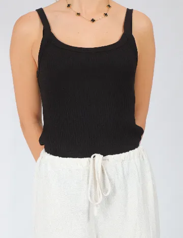 Pantaloni SHEIN, ecru Alb