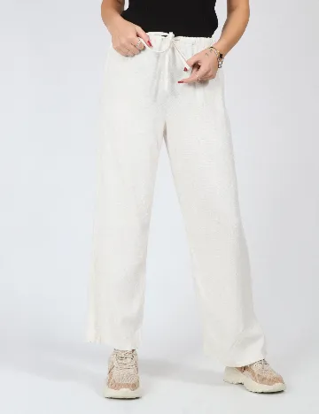 Pantaloni SHEIN, ecru Alb