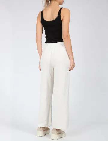 Pantaloni SHEIN, ecru Alb