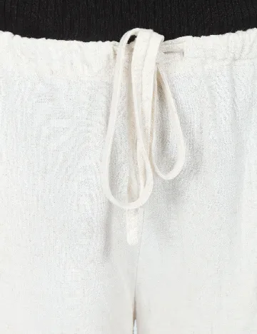 Pantaloni SHEIN, ecru Alb