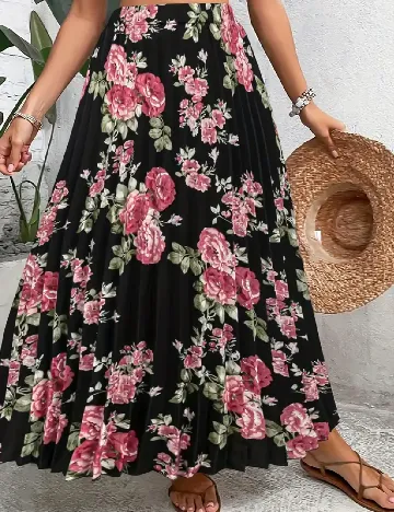 Fusta SHEIN, floral print Floral print