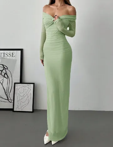 Rochie lunga SHEIN, verde deschis Verde