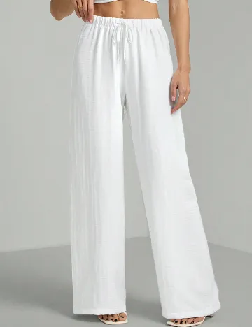 Pantaloni SHEIN, alb Alb