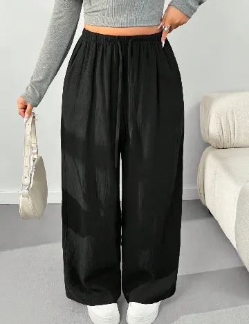 Pantaloni SHEIN CURVE, negru Negru