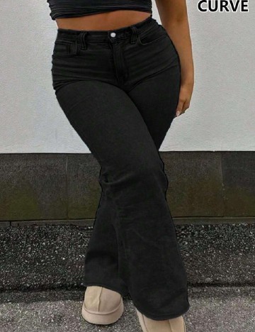 Blugi SHEIN CURVE, negru