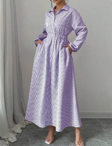 Rochie lunga SHEIN, mov/alb Mov