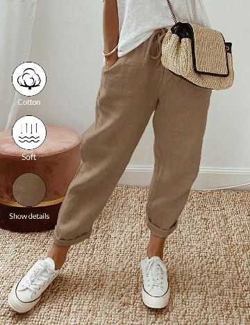 Pantaloni SHEIN, maro