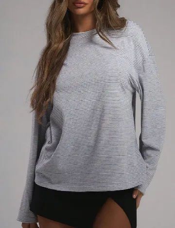 Bluza Musera, alb/gri Gri