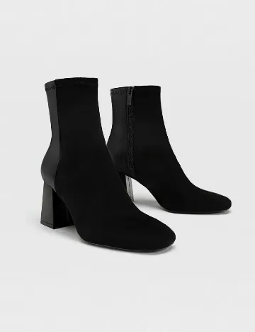Botine Stradivarius, negru Negru